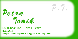 petra tomik business card